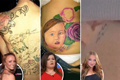 See Teen Mom stars craziest tattoos from Amber Portwoods。